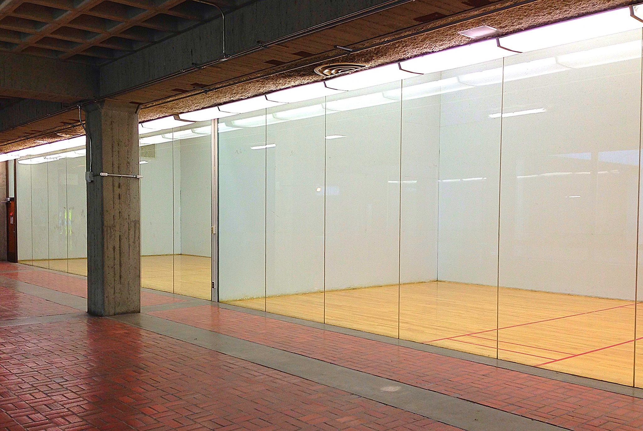 the racquetball courts