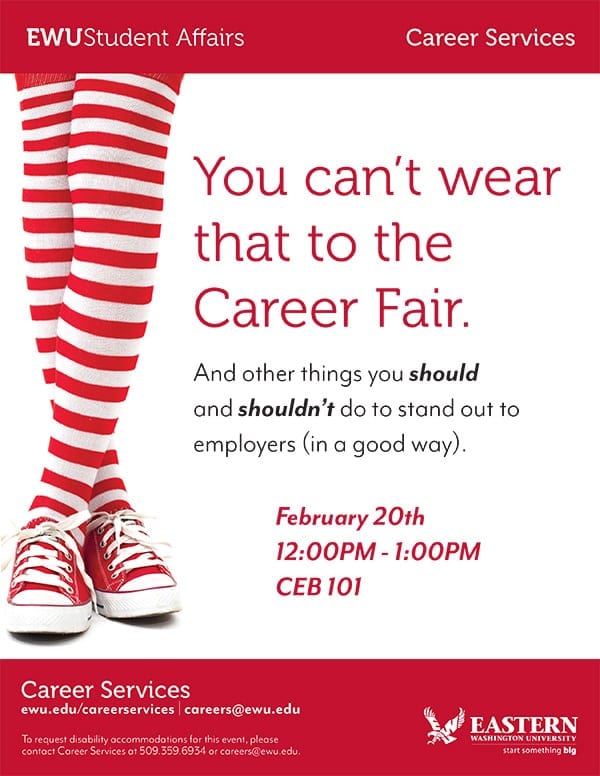 You can't wear that to the career fair