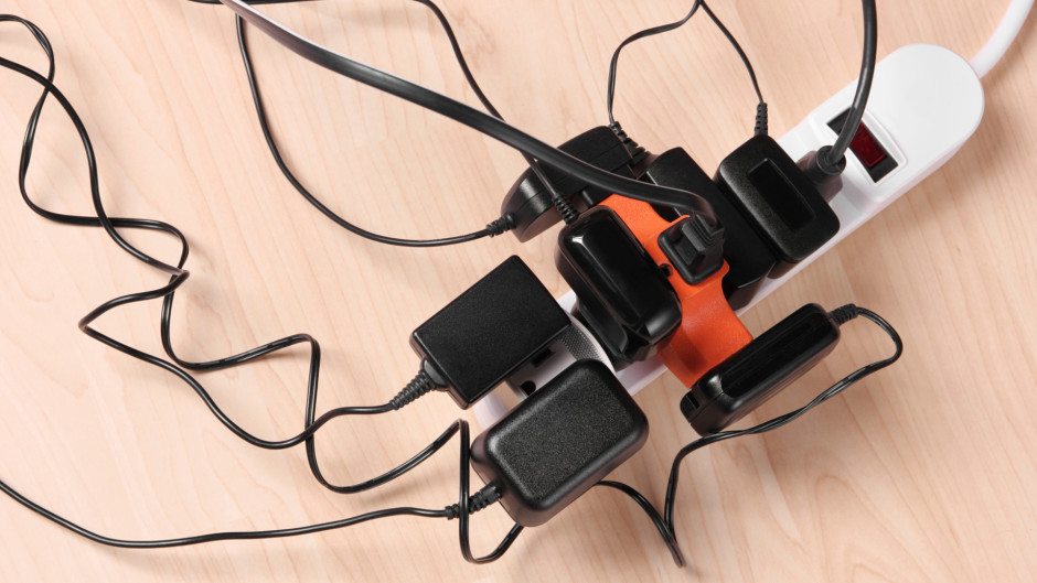 Overloaded power strip