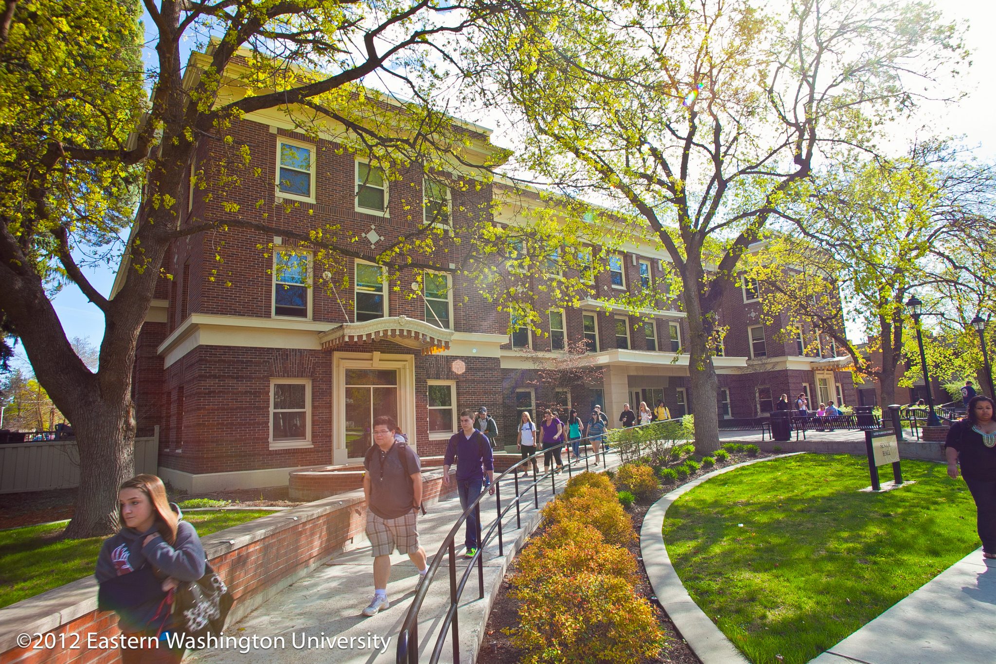 senior hall in the spring