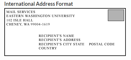 the format for how to address international mail on an envelope