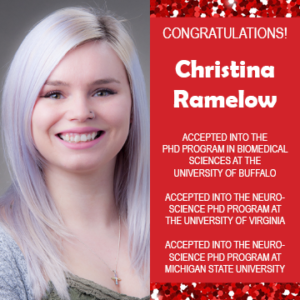 Christina Ramelow Grad School Acceptances Announcements 2019