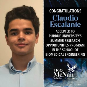 Claudio Escalante accepted to Purdue SROP