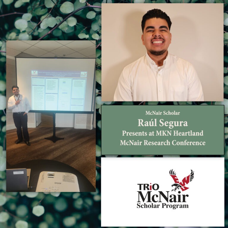 McNair Scholar Raúl Segura Presents at MKN Heartland McNair Research Conference