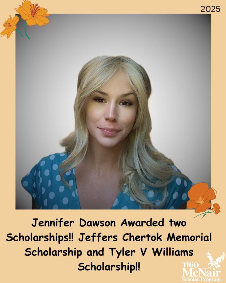Jennifer Dawson Receives Jeffers Chertok Memorial Scholarship and Tyler V Williams Scholarship!
