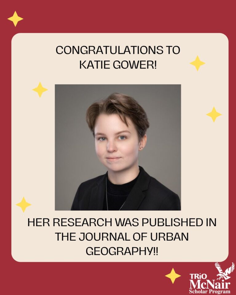 Congratulations to Katie Gower for Getting Published in the Journal of Urban Geography!