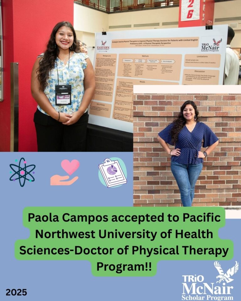 Paola Campos, McNair Scholar Accepted to PNWU Doctor of Physical Therapy Program!!