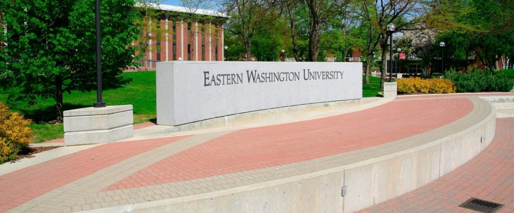 Eastern Washington University engraving in the campus mall