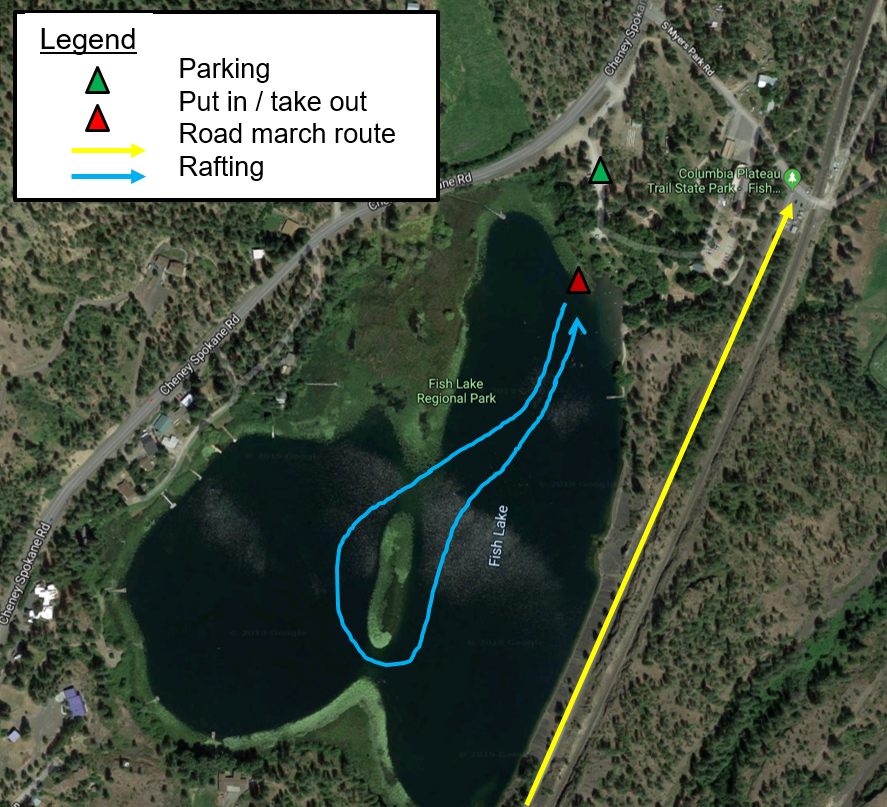 Paddling Route at Fish Lake