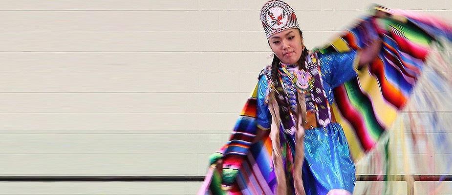 Diversity Week image - Native American Student at EWU Powwow