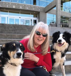 Photo of Darcy with her dogs