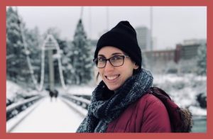 photo of kristina pfleegor outisde on a bridge